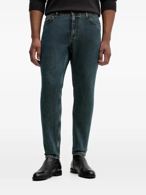 slim-fit patch-detail denim jeans by SISLEY