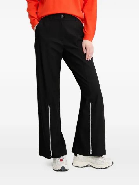zip-detail trousers by SISLEY