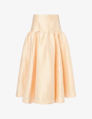 Alma Gathered Satin Maxi Skirt by SISTER JANE