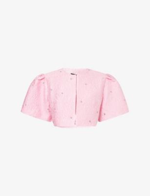 Celeste Jewel-Embellished Satin Jacket by SISTER JANE