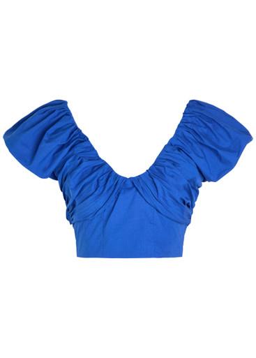 Diary gathered lyocell-blend top by SISTER JANE