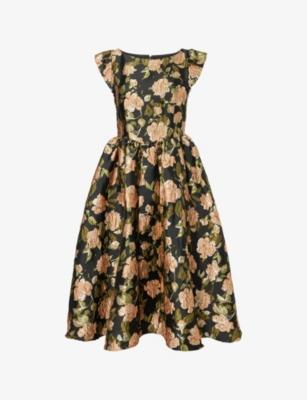 Floret Jacquard Woven Midi Dress by SISTER JANE