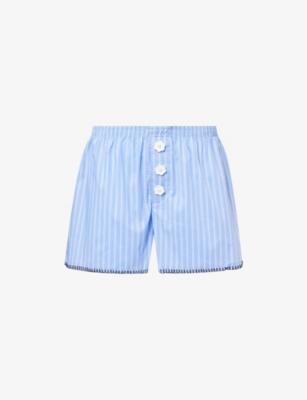 Isak Striped Cotton-Blend Shorts by SISTER JANE