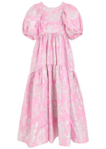 Ives floral-jacquard cloqué midi dress by SISTER JANE