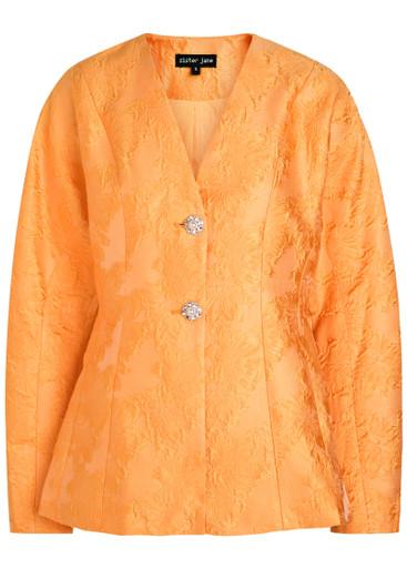 Sol floral-jacquard cloqué blazer by SISTER JANE