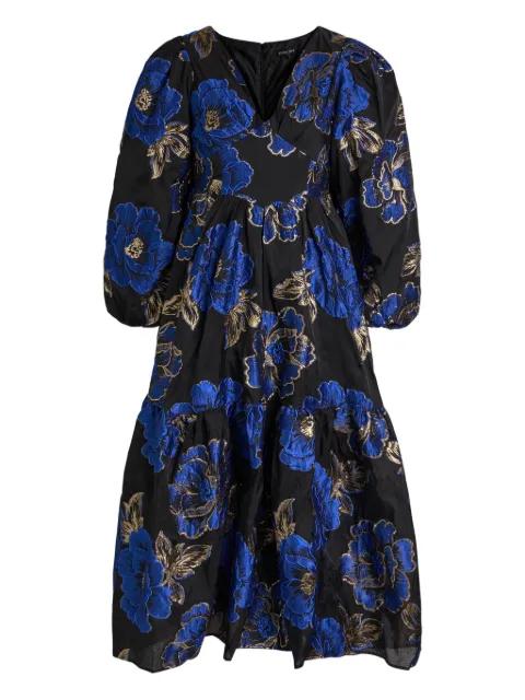 floral-jacquard midi dress by SISTER JANE