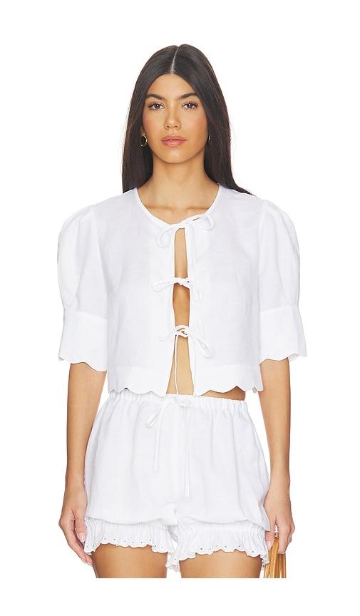 Sister NY Scalloped Top in White by SISTER NY