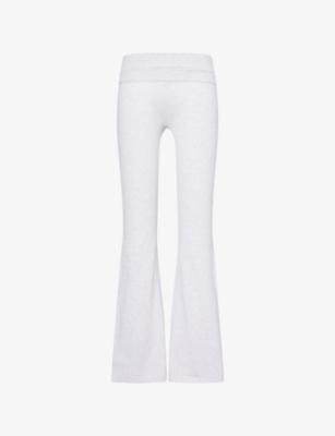 Soft Flared Stretch-Cotton Yoga Trousers by SISTERLY TRIBE