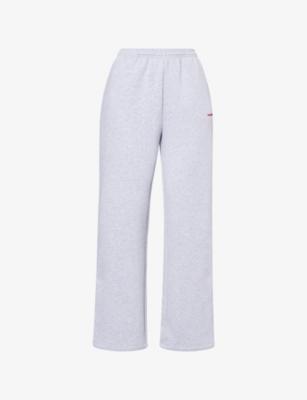 Brand-Print Wide-Leg Cotton-Blend Jogging Bottoms by SISTERS&SEEKERS
