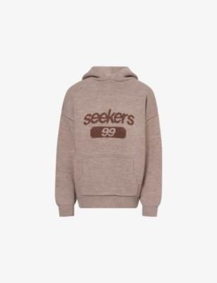 Seekers Logo-Print Knitted Hoody by SISTERS&SEEKERS