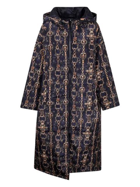 chain hoodied coat by SITTINGSUITS