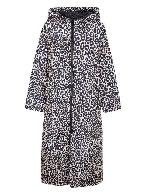 hoodied animal-print coat by SITTINGSUITS