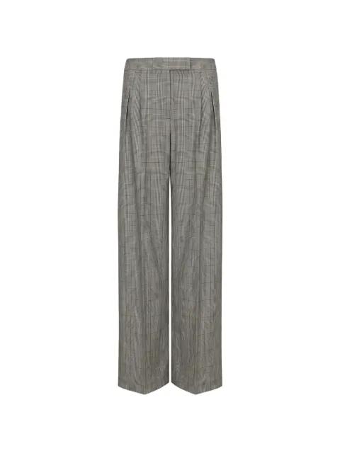 check-pattern wool tailored trousers by SITUATIONIST