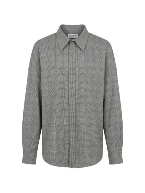 tartan-check wool shirt by SITUATIONIST