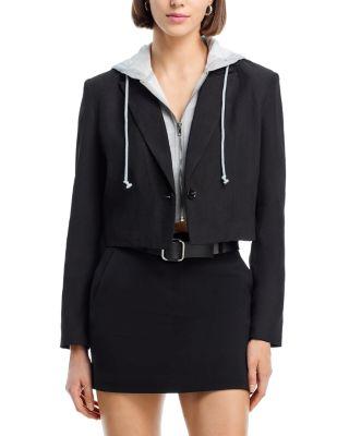 Drew Twofer Cropped Blazer by SIX FIFTY