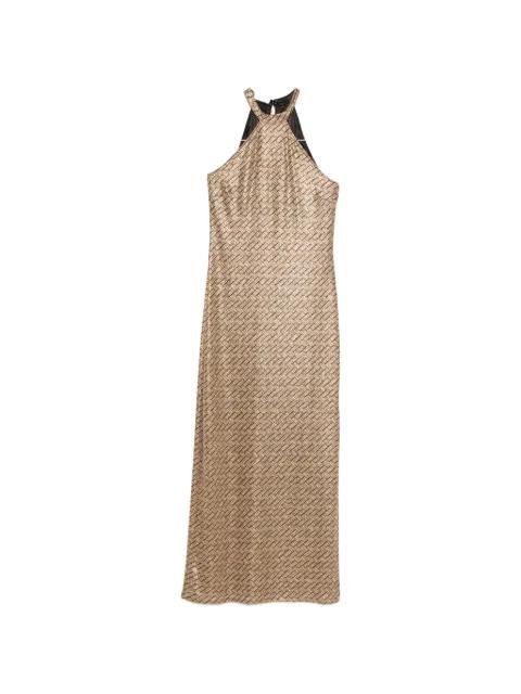 Tallis halterneck patterned maxi dress by SIYU