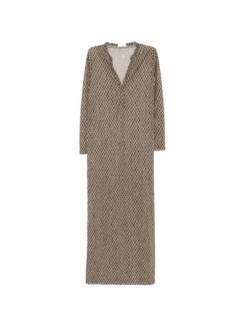 V-neck patterned maxi dress by SIYU