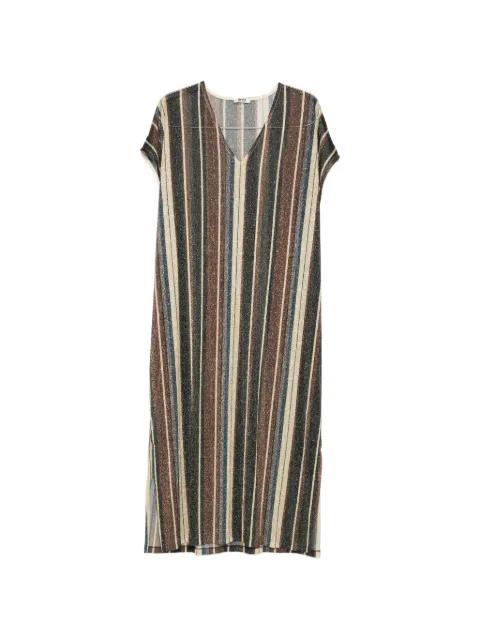 Zoe V-neck striped maxi dress by SIYU