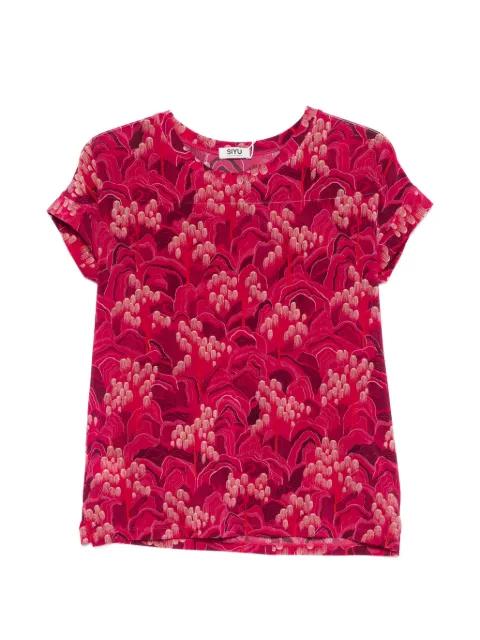 floral-print T-shirt by SIYU