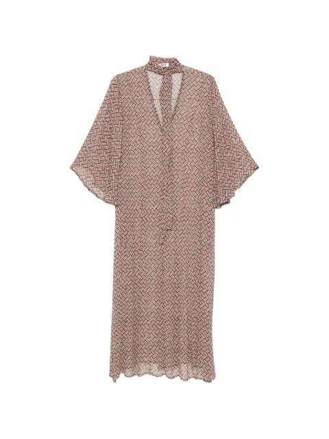 geometric-print midi dress by SIYU