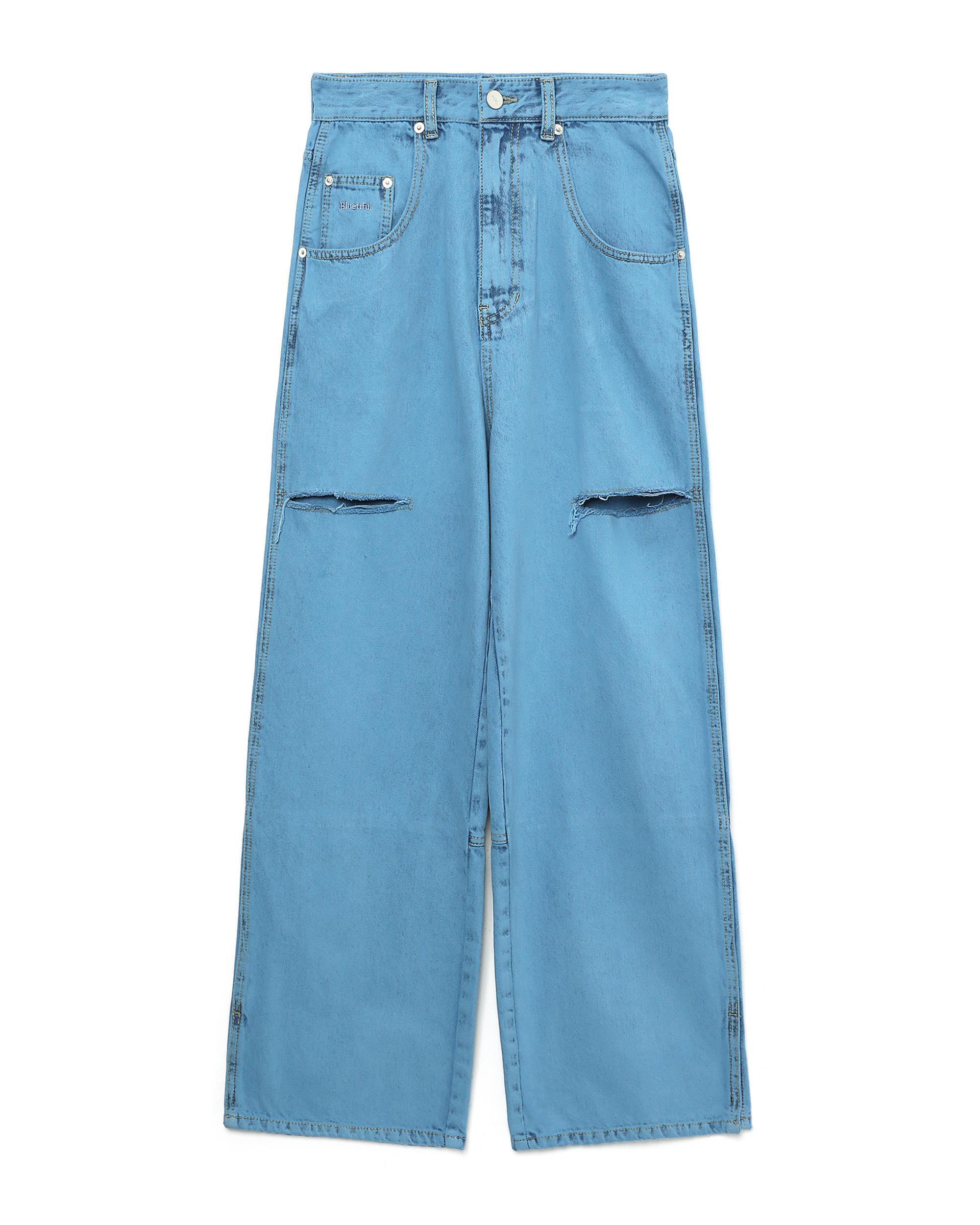 Distressed denim jeans by SJYP