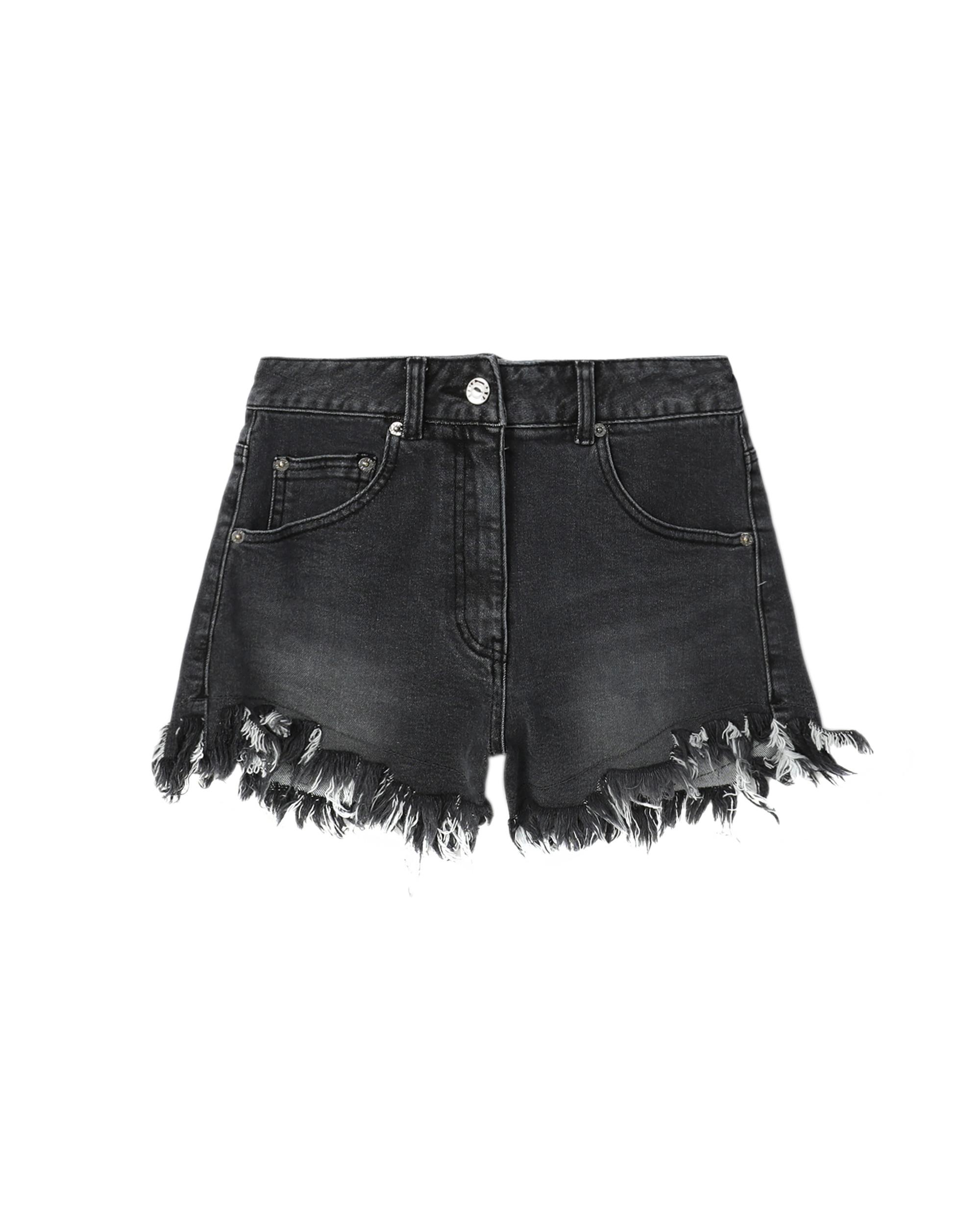 Raw hem denim shorts by SJYP