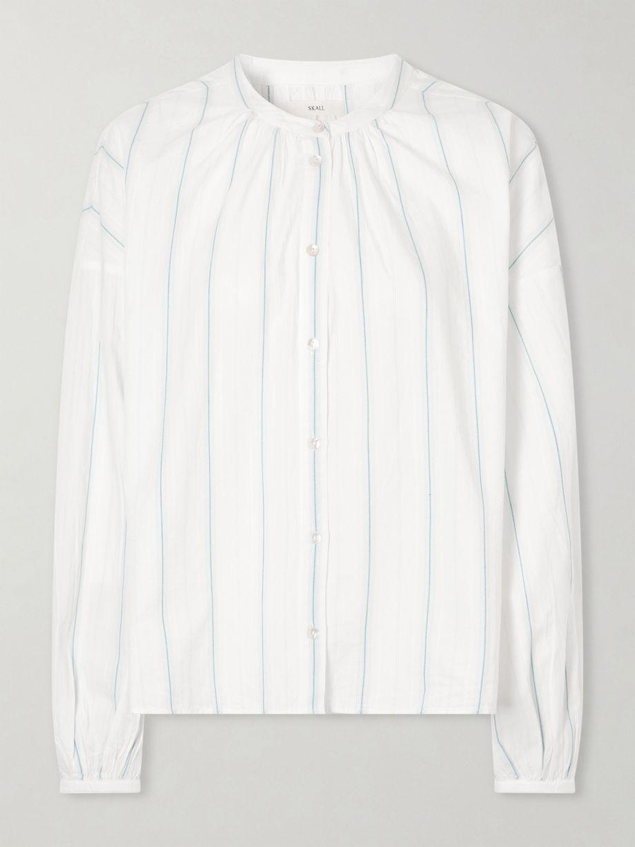 Cilla striped organic cotton shirt by SKALL
