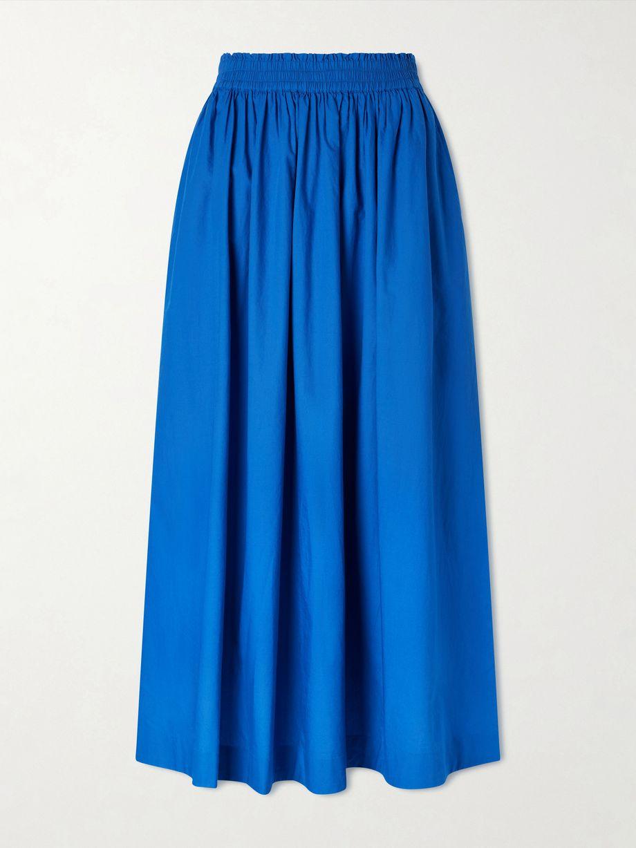 Dagny organic cotton-poplin midi skirt by SKALL