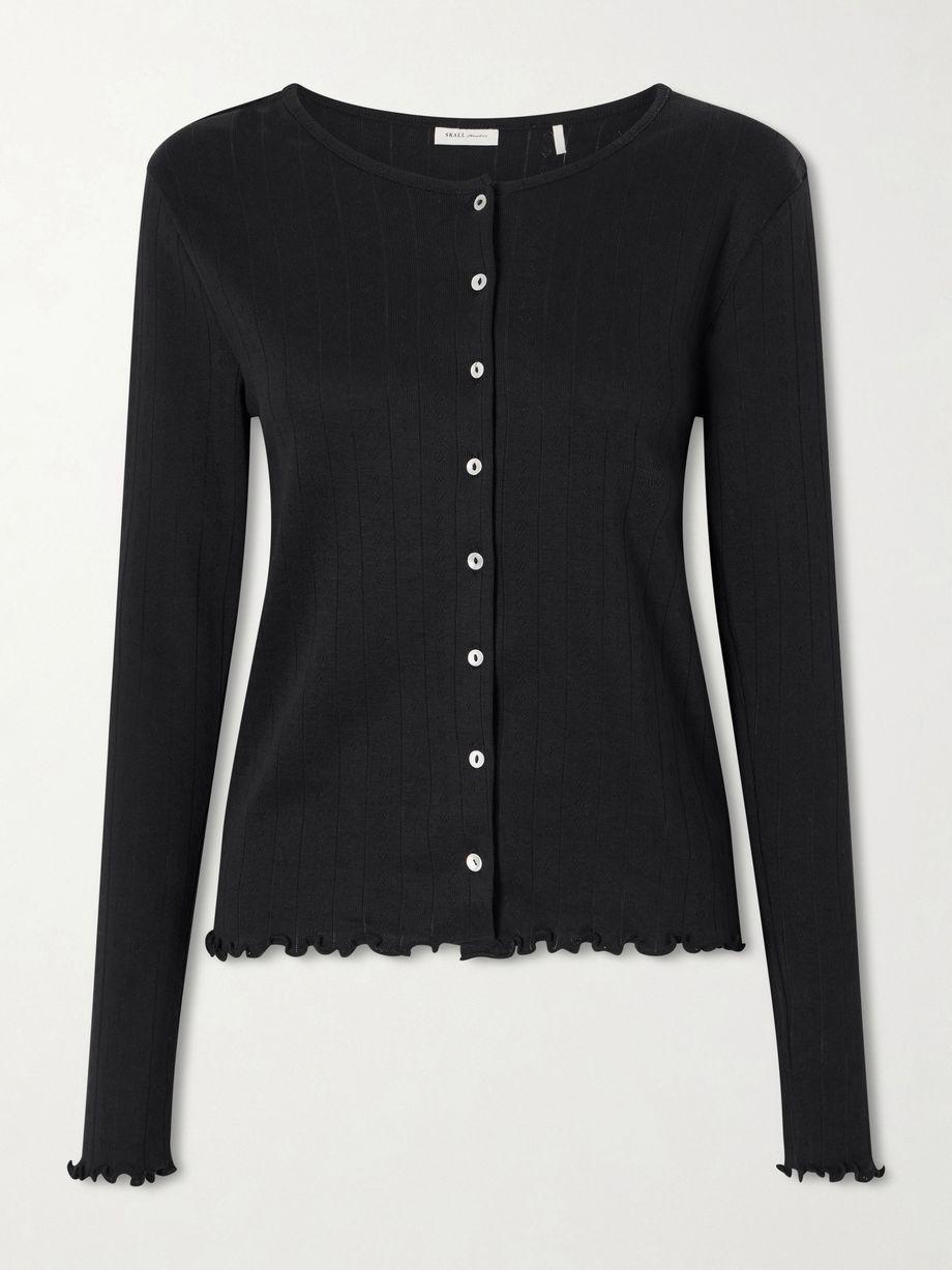 Edie open-knit organic cotton cardigan by SKALL
