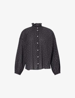 Hannah Polka-Dot Cotton-Poplin Shirt by SKALL STUDIO