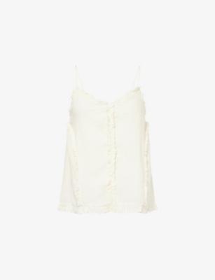 Madeleine Frilled Linen Top by SKALL STUDIO