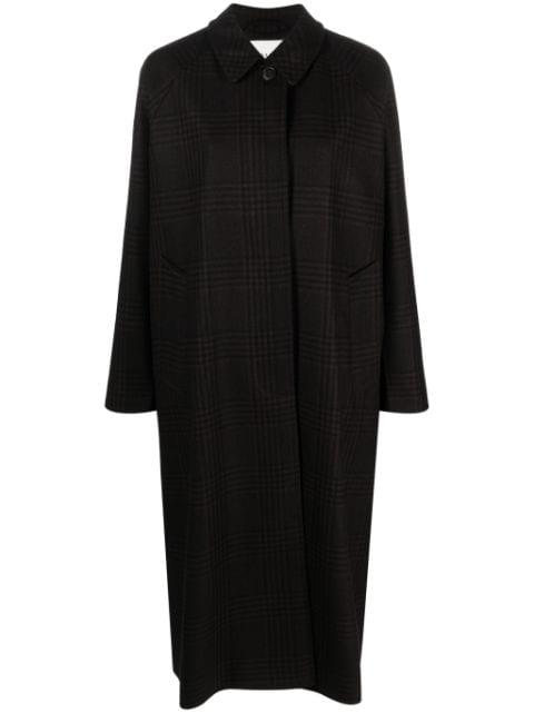 Mary check-print coat by SKALL STUDIO