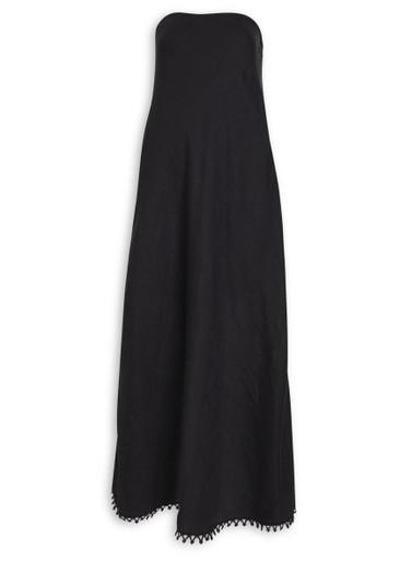 Victoria strapless linen maxi dress by SKALL STUDIO