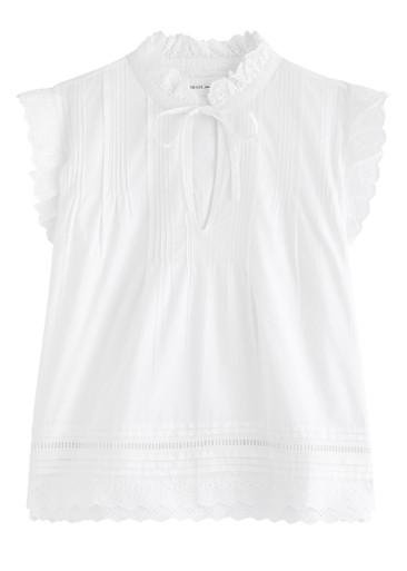 Viola broderie anglaise cotton blouse by SKALL STUDIO