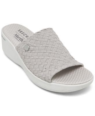 Women's Pier-Lite - Bamboo Martha Stewart Slip-On Wedge Sandals from Finish Line by SKECHERS