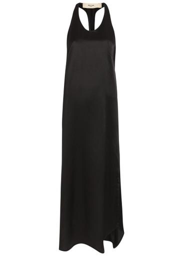 Racer-back silk maxi dress by SKIIM