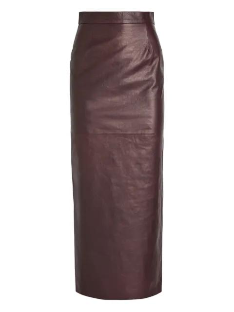 paneled midi skirt by SKIIM