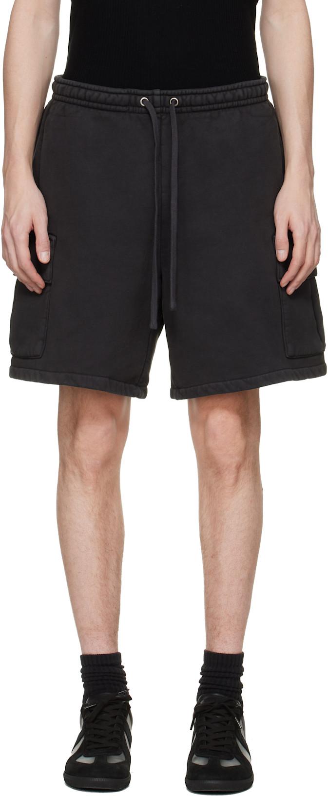 Black Heavyweight Fleece Cargo Shorts by SKIMS