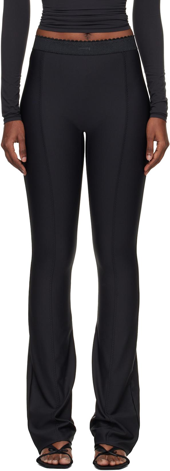 Black SKIMS Body High-Waisted Flare Trousers by SKIMS