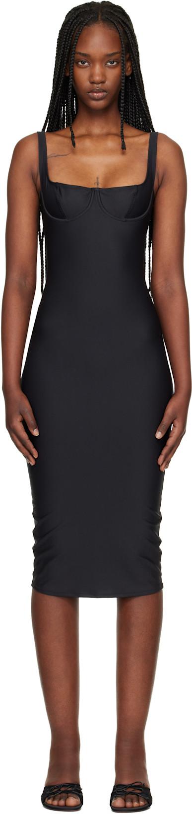 Black 'SKIMS Body' Midi Dress by SKIMS