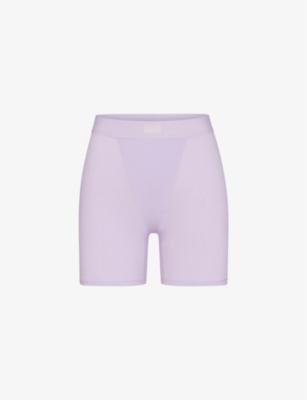 Boyfriend logo-waistband stretch cotton and modal boxer shorts by SKIMS
