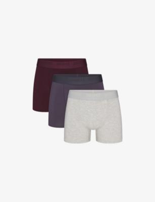 Branded-Waistband Pack of Three Stretch-Jersey Boxer Briefs by SKIMS