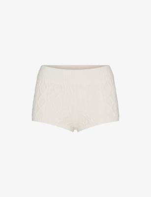 Cable-Knit Mid-Rise Shorts by SKIMS