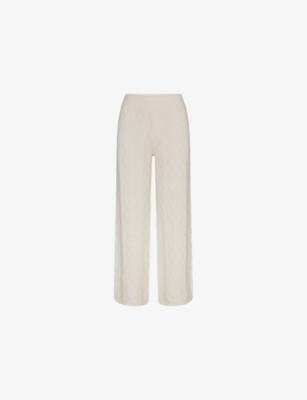 Cable-Knit Straight Leg Trousers by SKIMS
