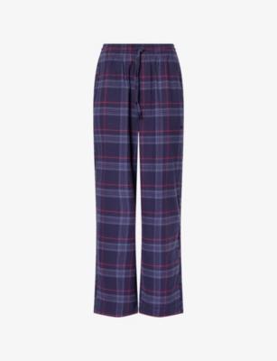 Checked Flannel Cotton Sleep Trousers by SKIMS