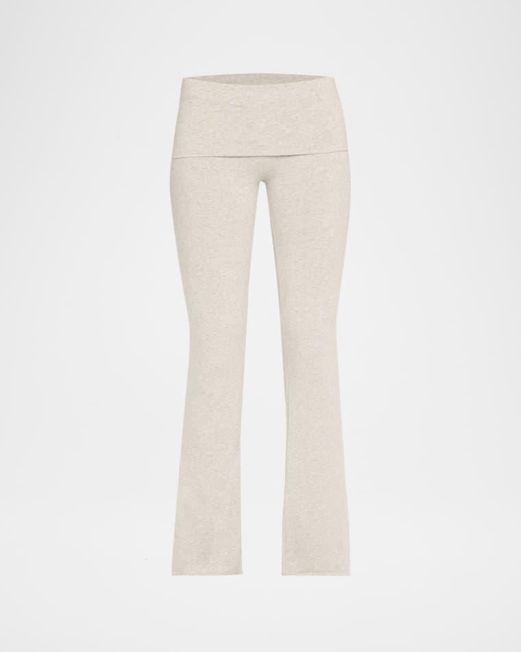 Cotton Jersey Foldover Flare-Leg Pants by SKIMS