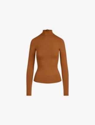 Cotton Jersey Turtleneck Stretch-Cotton Top by SKIMS