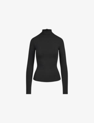 Cotton Jersey Turtleneck Stretch-Cotton Top by SKIMS