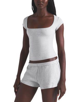 Cotton Rib Loose Shorts by SKIMS