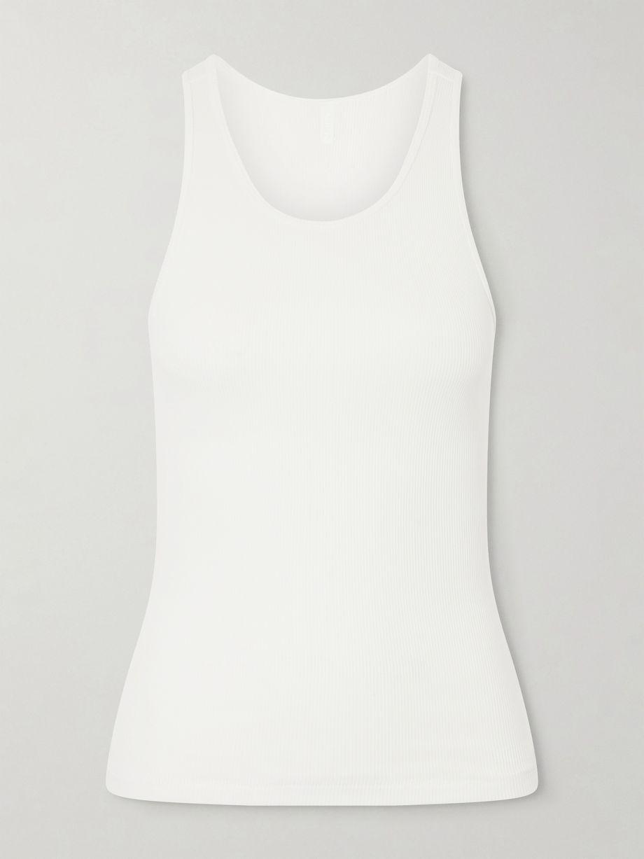 Cotton-blend top and boxer pajamas set by SKIMS